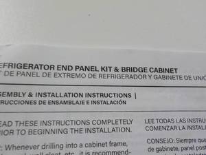 lot 211 image: Home Depot Refrigerator End White B...