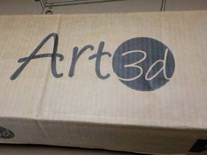 lot 214 image: Home Depot Art 3D Wood Slat Wall Pa...