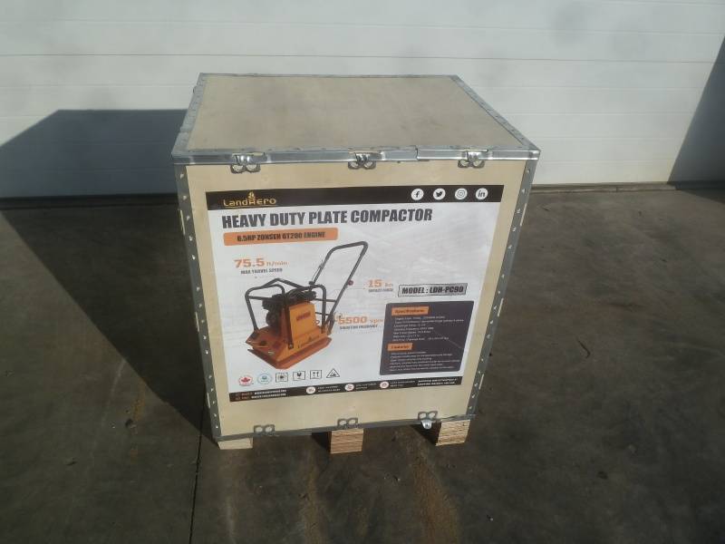 lot 96 image: Landhero Vibratory Plate Compactor  Model# LHR- PC90