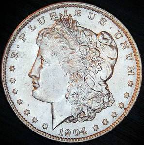 lot 9 image: AUBU 1904 O Morgan Dollar, Original Surfaces wNear Full Luster