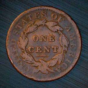 1833 Coronet Head Large Cent VG