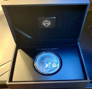 2019 2.5 oz .999 High Relief American Liberty w/Display Case & COA