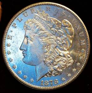 lot 21 image: AUBU 1878 S Morgan Silver Dollar, Flashy Semi-PL
