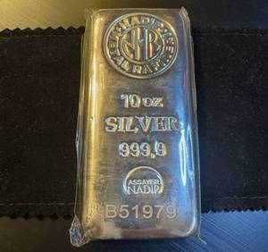 lot 51 image: Nadir Rafineri .9999 10oz Certified & Unopened Silver Bar