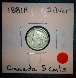 lot 70 image: 1881 H Canada Silver Nickel