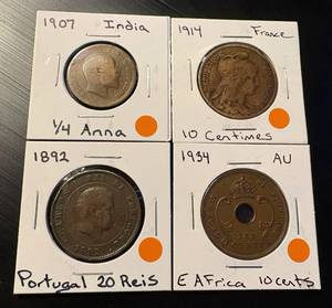 lot 73 image: Collection of (4) Tougher Find World Coins