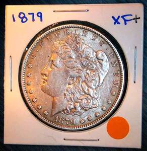 lot 78 image: XF 1879 P Morgan Silver Dollar, Original Surfaces