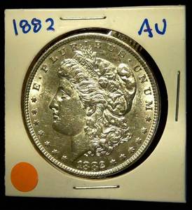 lot 79 image: AU 1882 P Morgan Silver Dollar