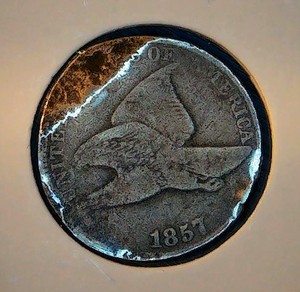 lot 87 image: 1857 Flying Eagle Cent - Details