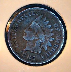 lot 90 image: VG 1885 Indian Head Penny