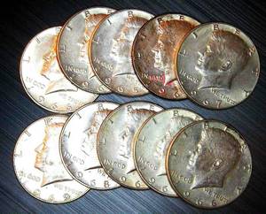 lot 93 image: (10) 40% Silver Kennedy Half Dollars