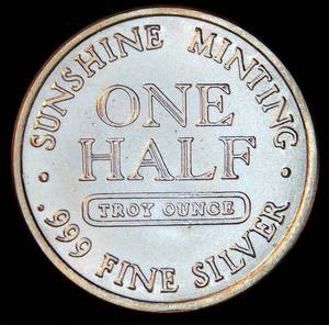 lot 94 image: BU 12 oz .999 Sunshine Minting Silver Round