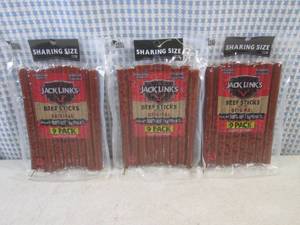 lot 238 image: (B-2) 3 Sharing Size Jack Links 9-P...