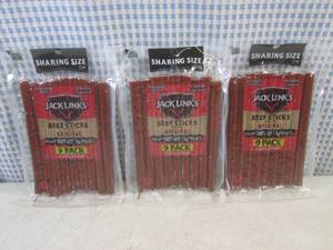 lot 239 image: (B-2) 3 Sharing Size Jack Links 9-P...