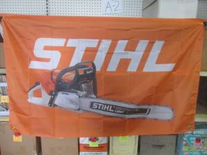 lot 28 image: (FS) 3 ft x 5 ft Stihl Chainsaw Fla...