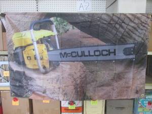 lot 29 image: (FS) 3 ft x 5 ft McCulloch Chainsaw...