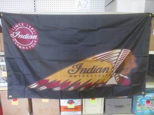lot 33 image: (FS) 3 ft x 5 ft Indian Motorcycle ...
