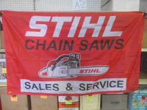 lot 41 image: (FS) 3 ft x 5 ft Stihl Chainsaws Sa...