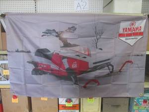 lot 44 image: (FS) 3 ft x 5 ft Yamaha Snowmobiles...