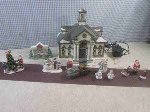 lot 71 image: (CSB) Lightup Christmas Village Bui...