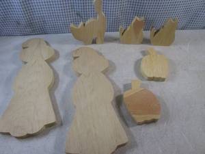 lot 155 image: (CS) Assorted Wood Cutouts...
