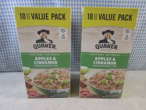 lot 212 image: (B-2) 2 Boxes of Quaker Apples & Ci...