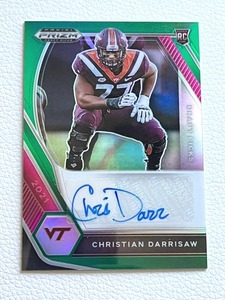 lot 18 image: 2021 Christian Darrisaw Panini Prizm Draft Picks Auto Football Card #DPA-CDA