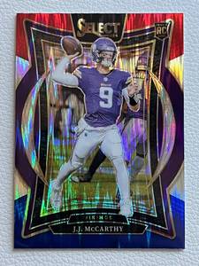 lot 22 image: 2024 J.J. McCarthy Panini Select Concourse RC Football Card #24