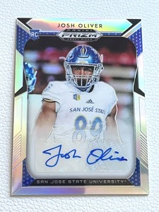 lot 19 image: 2019 Josh Oliver Panini Prizm Draft Picks Autograph #243 Football Card