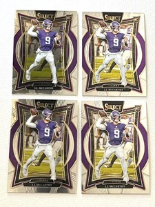 lot 24 image: Lot of Four 2024 J.J. McCarthy Panini Select Concourse RC #24 Football Cards