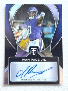 lot 20 image: 2024 Ivan Pace Jr. Panini Totally Certified Autograph #SIG-IPE Football Card
