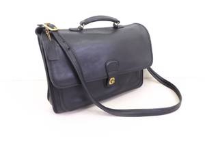Authentic Vintage Black Leather COACH&nbsp;Metropolitan Briefcase