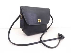 Authentic Vintage Black Leather COACH Quincy Crossbody Shoulder Bag