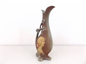 lot 14 image: RARE Art Nouveau Bernard Bloch 11.5 Portrait Vase