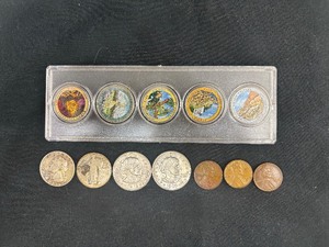 lot 62 image: Collection Of Antique and Vintage US Silver etc. Coins