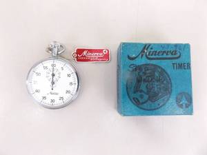 lot 144 image: WORKING As New wTags in Original Box Minerva Pocket Stop Watch