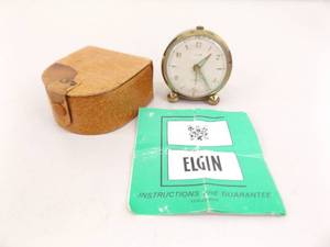 lot 149 image: Elgin Travel Alarm Clock in Original Case wManual