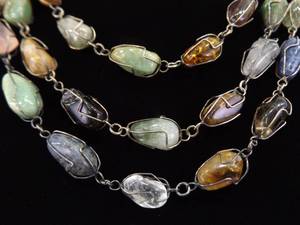 lot 139 image: 18.5 Genuine Semi Precious Gemstone Beaded Necklace