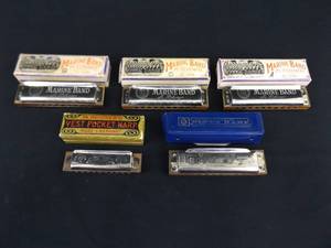 lot 67 image: Lot of 5 Horner Harmonicas in Varying Keys 