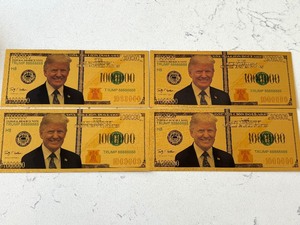 lot 90 image: 24K Gold Foil $1,000,000 Trump Notes