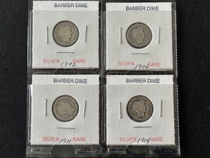 lot 46 image: Barber Silver Dimes