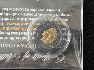 lot 47 image: 1903 Indian Head Cent 24K Gold Black Ruthenium Edition