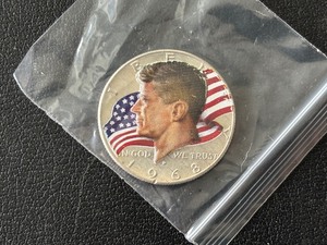 lot 48 image: 1968-D Kennedy Half Dollar Colorized