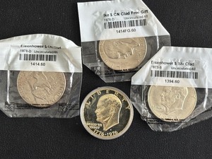 lot 104 image: Eisenhower Dollar Coins