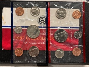 lot 193 image: 1987 P & D Mint Set