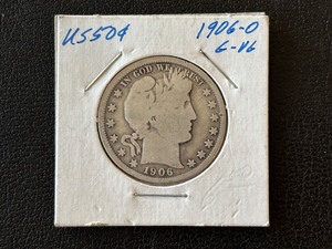 lot 131 image: 1906-O Barber Half Dollar