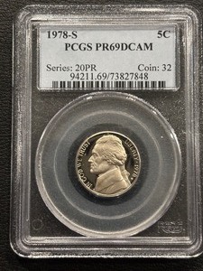 lot 151 image: 1978-S Jefferson Nickel Proof PCGS PR69 Deep Cameo