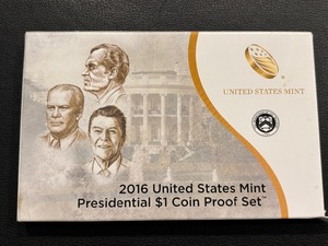 lot 166 image: 2016 Presidential Dollar Proof Set