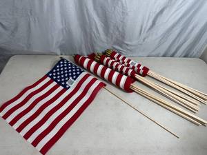 lot 126 image: 31 New American Flags with Sticks