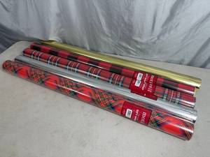 lot 128 image: 5 New Rolls of Gift Wrap  Wrapping Paper